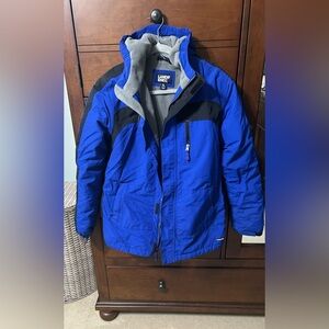Lands’ End big kids winter snow parka coat XL 18-20 blue